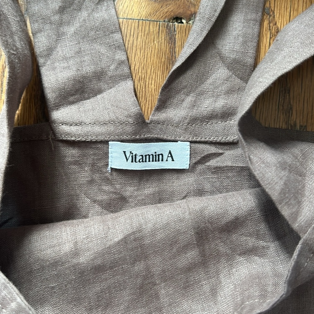 Vitamin A Tallows Linen Crop Top - Picture 4 of 5